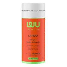 Suplemento Omega 3 Latido Wu Nutrition Aceite De Salmón Epa Dha Sin Sabor 100 Capsulas Duracion De 4 Meses                                            