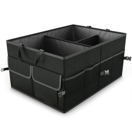 organizador para asiento trasero Organizador De Maletero For Automóvil (negro) Almacenamiento Con Correas De Amarre, Lo Mejor For La Organización...  