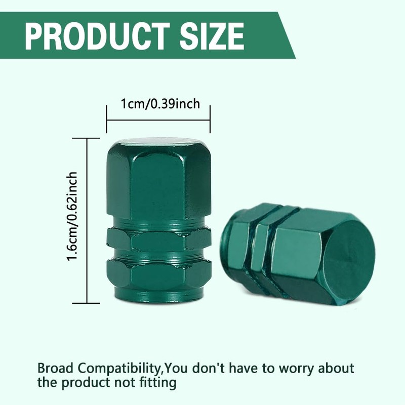 Kutyun 12PCS Car Tire Valve Stem Caps, Dustproof Aluminum Alloy