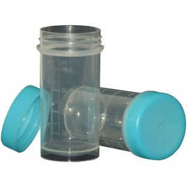 Fa.ars 10 Screw Cans 50 ml Round Can Laboratory Blue Laboratory Box Plastic Jars Screw Lid Container Clear Ointment Box