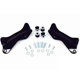 Gloss Black Detachable Sissy Bar Backrest 4 Point Docking Bracket Mount Hardware Kit for Harley Davidson Touring like Street Glide Road King Quick Release Luggage Rack Rear Carrier ref 52300354