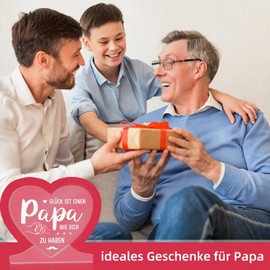 Gifts for Dad, Dad Gift, Birthday Gift for Dad from Daughter, Heart-Shaped Acrylic Home Decoration, Best Dad Gifts for Father's Day, 12 x 10 x 1 cm