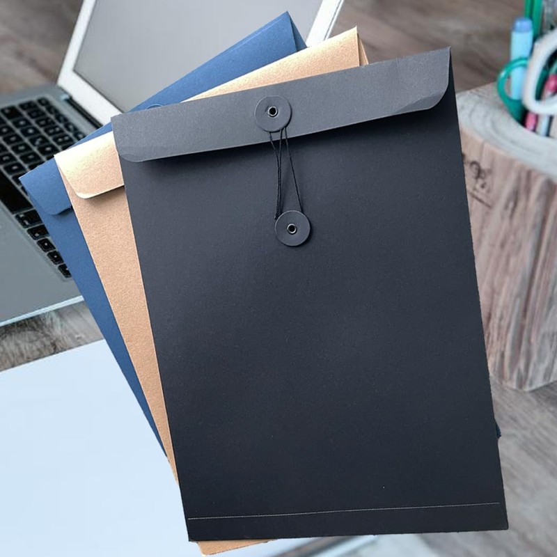 Pack of 10 A4 Kraft Paper Document Bag File Folder