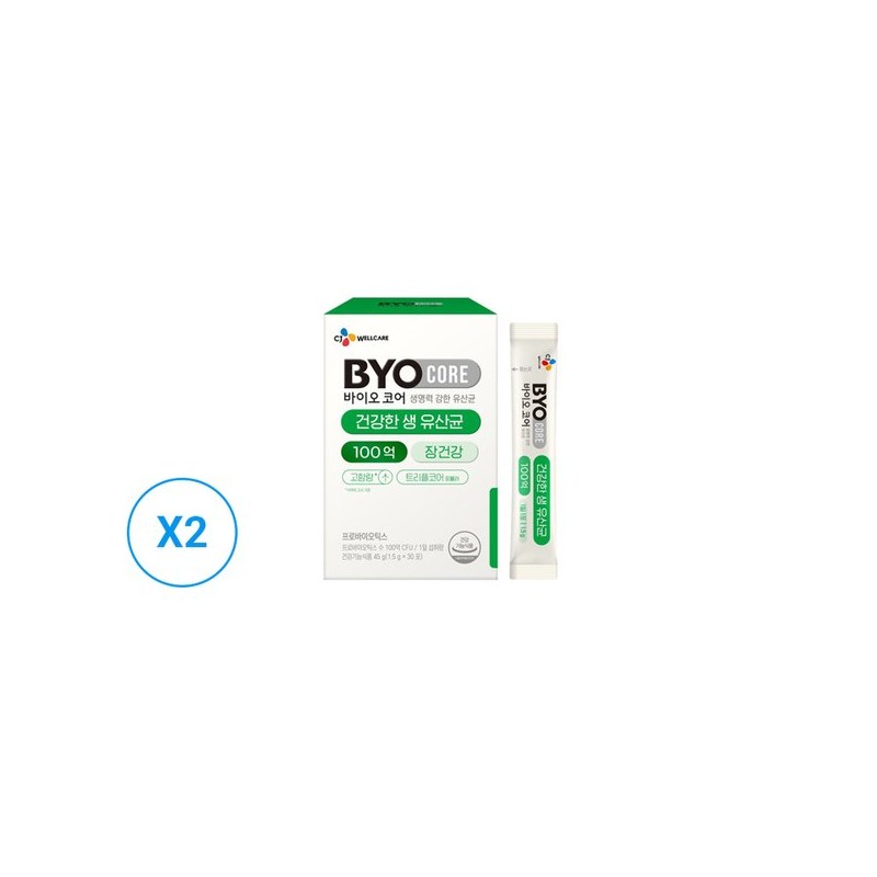 CJ Wellcare 바이오코어 건강한 생유산균 100억 30포 x 2개(2개월분) BioCore