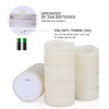 H-BLOSSOM Flickering Flameless Candles Ivory Real Wax Pillar with Embedded