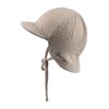 Sterntaler Boys' Peaked Cap Neck Reversible Sun Hat, beige, 49