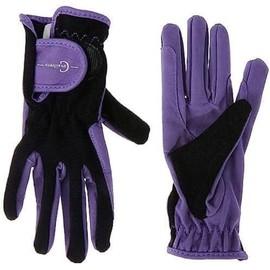 Covalliero Children's Children's Riding Glove Lilli Small Riding Gloves, Black/Purple S