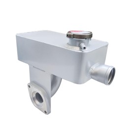 HCHCSPEED Aluminum Coolant Reservoir Overflow Expansion Tank with Cap Compatible with Ford FE | 1962 1963 1964 Ford Galaxie 500 390 Engine Silver