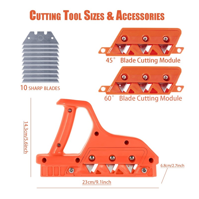 Drywall Cutting Tool, Plasterboard Angle Fast Cutter, Precise 45 60