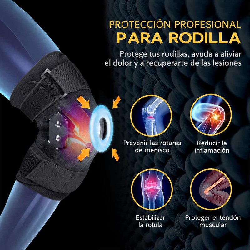 Rodillera Ortopedica y Deportiva con Soporte Aleacion para Hombre y