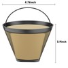Gold Coffee filter - Permanent Reusable #4 Cone Shape metal