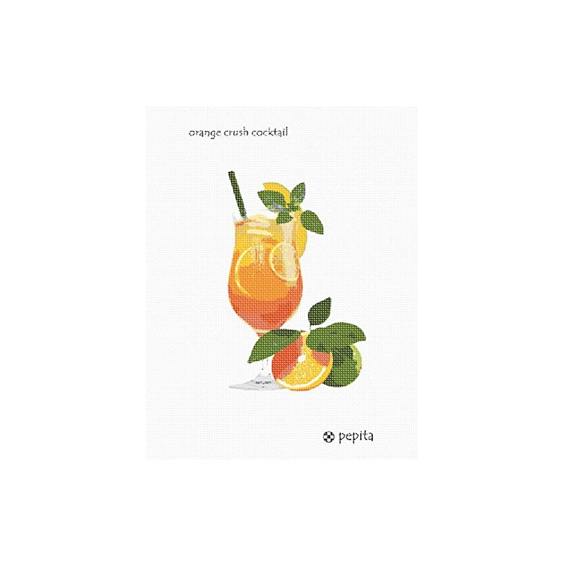 Pepita Needlepoint kit: Orange Crush Cocktail, 7" x 10"