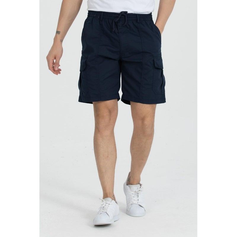 Kendindza Men's Cargo Shorts with Pockets, Zip and Drawstring -