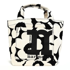 Marimekko 092197 908 MONO MINI TOTE Handbag, Black, Black, White, White, BLACK/COTTON