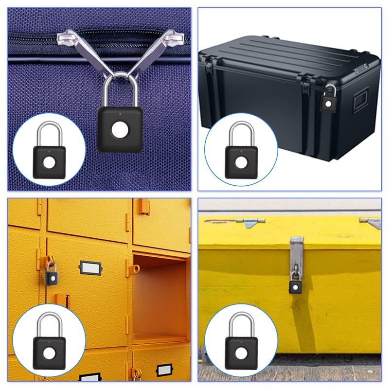 Fingerprint Padlock eLinkSmart APP Fingerprint Smart Lock Biometric Padlock USB