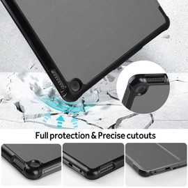 Hianjoo Hülle Kompatibel für Fire HD 10 Tablet 2023 10,1 Zoll, Ultra Dünn Leder Schutzhülle mit Standfunktion Kompatibel für Fire HD 10 13. Generation 10.1", Grau