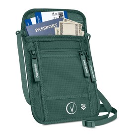 Premium Neck Wallet Travel Pouch and Passport Holder, RFID Protected, Fits Passport with cover. Passport Holder Neck For Men and Women