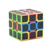 Professional Speed Magic Cube Carbon Fibre Stickers 3x3, Black