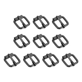 PATIKIL Metal Roller Buckle, 10Pcs 0.55 Inch (14mm) Belts Hardware Multi-Purpose Pin Buckles for Bags Leather Belt Strap DIY Crafts Dog Leash, Black