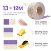 FASTPLUS Abrasive Sheet, Purple Ceramic Sandpaper, Multi-Hole, 70 mm x