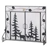 Zingz & Thingz Decorative Iron and Mesh Metal Fireplace Screen,