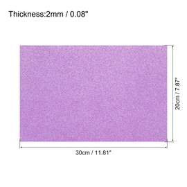 Rebower 12Pcs Foam Sheets Crafts Glitter Foam Arts Paper 12 x 8 x 5/64 Inch [for Crafts Project, Scrapbooking, DIY, Party Handicraft, Costumes]-30cm x 20cm x 2mm / Light Purple