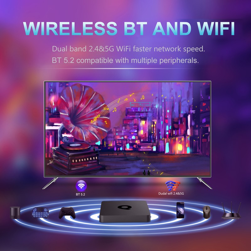 Q1 Android TV 10.0 Smart TV Box UHD 4K Media