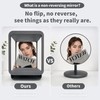 ChicReflect Non Reversing Mirror True Reflection Vanity Mirror, 90° Rotatable