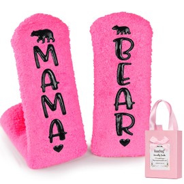 Valentines Day Gifts for Mom Gifts, Mama Bear Gifts - Valentines Day Socks for Women Mom - Mama Bear Socks, Fuzzy Mom Socks for Women, Mama To Be Gifts, Mom Birthday Gifts for New Mom Grandma