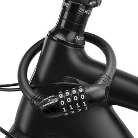 ULAC Bicycle Key Cable Lock Cross Bike Wire Lock Lightweight Dial Lock Thickness 0.5 inch (12 mm) High Cut Resistance Anti-Theft Heavy Duty 3 Colors 4 Digit PIN Code