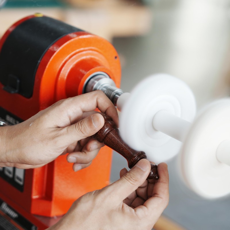 BMWOOD Woodworking Lathe Buffing System, 2 Step 2X 4" Wheel