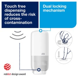 Tork Skincare Wall Mounted Dispenser with Intuition Sensor White S4, Hygienic, Elevation Range, 561600