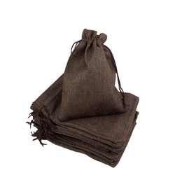 Palmhomee Pack of 12 Burlap Gift Bags with Drawstring Linen Jewelry Pouches Wedding Hessian Jute Bags for Birthday and Treat Pouches Party Wedding Favors Gift (8x12 Inch, Coffee)