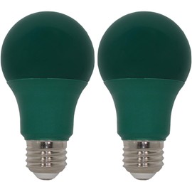Green Light Bulb to Honor Victims | LED 60W Equal A19 E26 Base | Fits Exterior Fixtures, Green Light Color (Pack of 2 Bulbs)
