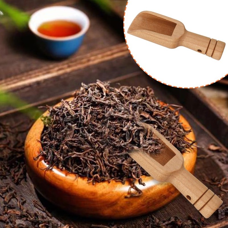 Natural Wooden Scoops (6 Pcs) - Multi-Use Scoop Spoons for
