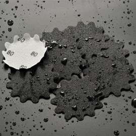 Dazefree 2 Inch Sanding Discs 50Pcs, 240 Grit Sandpaper, Wet Dry Silicon Carbide Hook and Loop Flex Edge Wavy Sand Paper for Drill, Bowl Sanders, Drill Sanding Attachments, Edge Sanding Tools