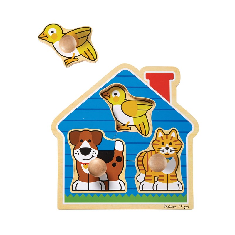 Melissa & Doug Pets House Pets Large Wooden Peg Puzzle