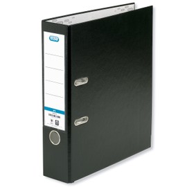 Elba 80 mm Plastic Foolscap Lever Arch File - Black