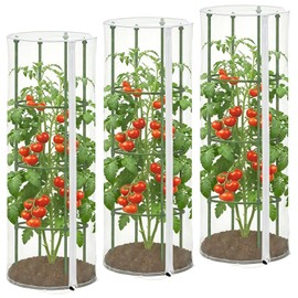 KLLOUZE 3PCS Garden Bird Netting for Tomato Cage with Zipper & Drawstring