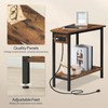 HOOBRO Wedge End Table with Charging Station, Recliner Wedge Side