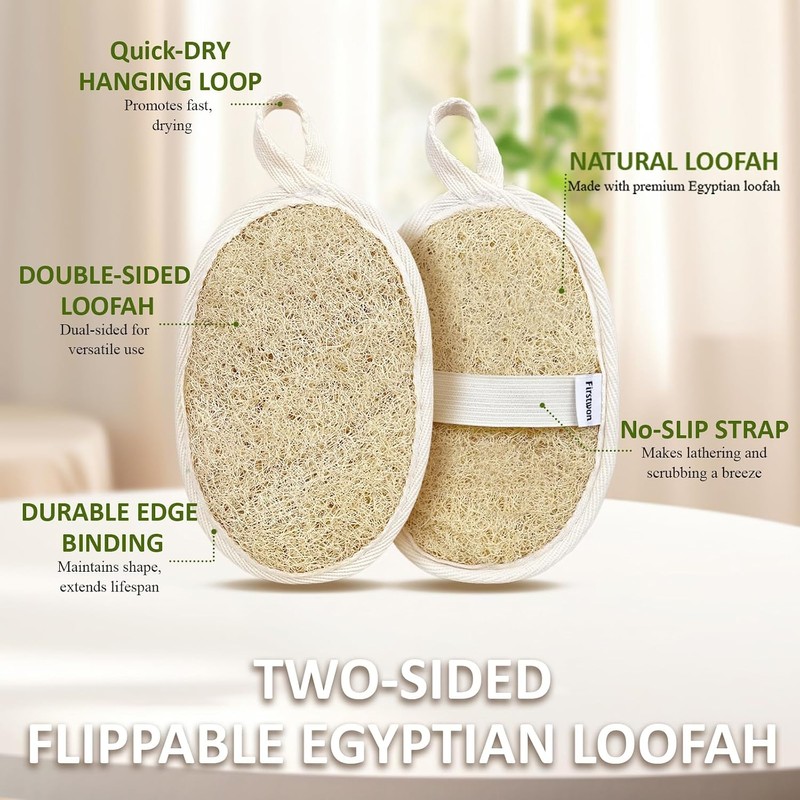 Esponja de Lufa Egipcia Natural Firstwon: Exfoliación Corporal Profunda