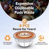 AANQQ Reusable Lids for Nespresso Pods Vertuo, 6pcs Food Grade
