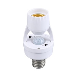 Aoresac Motion Sensor Lamp Holder E27 LED Light Bulb Socket Adapter for Stair Garage Hallway Balcony, with Energy Efficiency Control