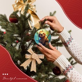 Funny Ornament Hanging Christmas Tree Ornaments,Lovely Sloth Creative,Holiday Keepsake for Xmas Tree Decoration