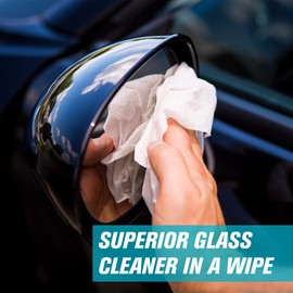 Invisible Glass 90166-6PK Large Glass Cleaning Wipes for Streak-Free Windows, Mirrors, and Glass, Lint-Free, Ammonia-Free, Tint-Safe, for Home and Auto, Canister, 28 Count (Pack of 6)