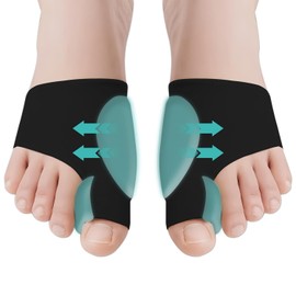 2PCS Almohadilla de Protector de Juanetes, Corrector de Juanetes para Mujeres y Hombres, con Suave Silicona Junta de Anchan, Adecuado para Dedos Superpuestos, Juanetes y Dedos en Martillo (Negro)