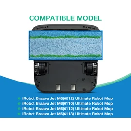 MXZONE 8 Pack M6 Mopping Wet Pads for iRobot Braava Jet m6 (6110, 6012, 6112, 6113) Ultimate Robot,Wet Mopping Pads Compatible with Braava Jet m Series,Washable and Reusable Roomba Mop Pads