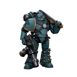 JOYTOY Action Figure 1/18 Warhammer The Horus Heresy Sons of Horus MKIV Tactical Squad Legionary with Flamer Collection Model Birthday Gifts