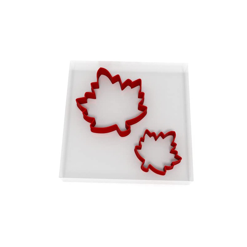 Maple Leaf Set of 2 Value Cookie/Fondant Cutters Pair 5CM