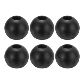 PATIKIL Cable Ball Stopper, 6pcs Rubber Gym Machine Accessories for Cable Fitness Equipment Wire Rope Port Joint Replacement Parts for Home Gym Machine, Black